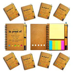 2026 Inspirational Spiral Notebook 10 Sets Portable Employee Appreciation Gifts Bulk Journals with Sticky Note Pen for Teachers Students Friends Colleagues Volunteer Nurse and Family Thank You Gifts 2026 Inspirational Spiral Notebook 10 Sets Portable Employee Appreciation Gifts Bulk Journals with Sticky Note Pen for Teachers Students Friends Colleagues Volunteer Nurse and Family Thank You Gifts