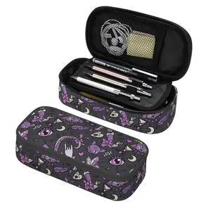 Magic Goth Gothic Skull Spooky Gray Purple Pencil Case Big Capacity Storage Pencil Pouch Stationery Bags With Zipper Portable Pen Holder Box Organizer For Boys Student College School Office Supplies Magic Goth Gothic Skull Spooky Gray Purple Pencil Case Big Capacity Storage Pencil Pouch Stationery Bags With Zipper Portable Pen Holder Box Organizer For Boys Student College School Office Supplies