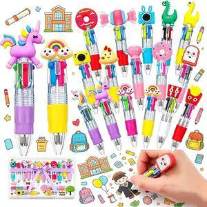 16 Pcs Fun Pens for Kids, Prizes for Kids Classroom | 4-in-1 Cute pen bulk, Student birthday gifts from teacher, Birthday party favors for 8-12 16 Pcs Fun Pens for Kids, Prizes for Kids Classroom | 4-in-1 Cute pen bulk, Student birthday gifts from teacher, Birthday party favors for 8-12