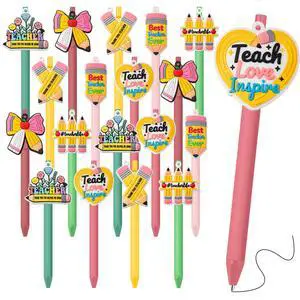 18 Pcs Teach Appreciation Week Gift Teachers Pens Bulk Funny Cute Teacher Ballpoint Pens for Thank You Teach Party Favors Student School Office Supplies 18 Pcs Teach Appreciation Week Gift Teachers Pens Bulk Funny Cute Teacher Ballpoint Pens for Thank You Teach Party Favors Student School Office Supplies