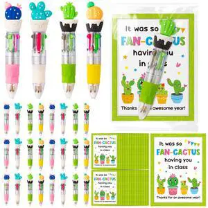 Cactus Student Gifts - 84Pcs 4-in-1 Multicolor Ballpoint Pens with Motivational Greeting Cards, Fun School Gifts Bulk for Classroom Supplies & Party Favors (Awesome Year) Cactus Student Gifts - 84Pcs 4-in-1 Multicolor Ballpoint Pens with Motivational Greeting Cards, Fun School Gifts Bulk for Classroom Supplies & Party Favors (Awesome Year)