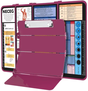 Nursing Clipboard Foldable, 4-Fold Aluminum Pocket Size, Wine Folding Clipboard with Medical Cheat Sheets, Metal Pen Clip & Privacy Protection for Nurses, Nursing Students & Doctors Nursing Clipboard Foldable, 4-Fold Aluminum Pocket Size, Wine Folding Clipboard with Medical Cheat Sheets, Metal Pen Clip & Privacy Protection for Nurses, Nursing Students & Doctors