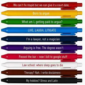 10PC Cool Funny Lawyer Ballpoint Pens Set Appreciation Gifts for Lawyers Attorney Law School Students Professional Office Desk Accessories Keepsake Souvenir Thank You Gift Ideas for Men Women Adults 10PC Cool Funny Lawyer Ballpoint Pens Set Appreciation Gifts for Lawyers Attorney Law School Students Professional Office Desk Accessories Keepsake Souvenir Thank You Gift Ideas for Men Women Adults