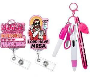 8 Pcs Nurse Badge Reel Accessories Nursing Student Essentials School Supplies Nurse Pen Set Funny Badge Reel Holder Penlight for Nurses Scissor LED Flashlight 8 Pcs Nurse Badge Reel Accessories Nursing Student Essentials School Supplies Nurse Pen Set Funny Badge Reel Holder Penlight for Nurses Scissor LED Flashlight
