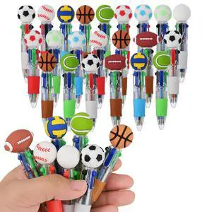 16-Pack Sports Mini Ballpoint Pens, 4-in-1 Sports Party Favors Pen | Teacher Reward Pens, Soccer, Team Gifts, Cute Classroom Rewards, Gifts for Students from Teachers, Back to School Supplies 16-Pack Sports Mini Ballpoint Pens, 4-in-1 Sports Party Favors Pen | Teacher Reward Pens, Soccer, Team Gifts, Cute Classroom Rewards, Gifts for Students from Teachers, Back to School Supplies