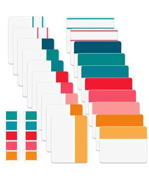 Sticky Index Tabs, 500 Pcs, 21 Sets, Colorful | Writable Colored Pages Markers Labels for Reading Notes, Books, Binders, Notebook, Folders and Classify Files Sticky Index Tabs, 500 Pcs, 21 Sets, Colorful | Writable Colored Pages Markers Labels for Reading Notes, Books, Binders, Notebook, Folders and Classify Files