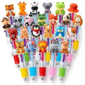 24PCS Animal 4-in-1 Multicolor Pens, Cute Pens for Kids Party Gifts | Mini Ballpoint Pens, Fun Birthday Party Favors, Classroom Supplies, Kawaii Cute Gifts, Bulk Pens for Boys & Girls 24PCS Animal 4-in-1 Multicolor Pens, Cute Pens for Kids Party Gifts | Mini Ballpoint Pens, Fun Birthday Party Favors, Classroom Supplies, Kawaii Cute Gifts, Bulk Pens for Boys & Girls