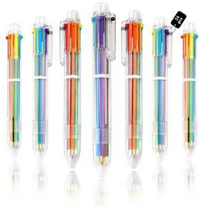24 Pack Multicolor Pen 0.5mm 6-in-1 Ballpoint Retractable Colored Pens | Pens for School Office Supplies Birthday Party Favors for Kids Teens Teacher Student Children Gift Back to School 24 Pack Multicolor Pen 0.5mm 6-in-1 Ballpoint Retractable Colored Pens | Pens for School Office Supplies Birthday Party Favors for Kids Teens Teacher Student Children Gift Back to School