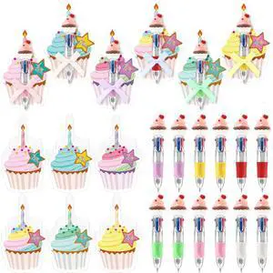 24 Sets Happy Birthday Gifts Include 24 Multicolor 4-in-1 Ballpoint Pens Colorful Birthday Cake Cards Bow Ribbon Office Classroom Rewards End of The Year Gifts for Students Employee Coworker 24 Sets Happy Birthday Gifts Include 24 Multicolor 4-in-1 Ballpoint Pens Colorful Birthday Cake Cards Bow Ribbon Office Classroom Rewards End of The Year Gifts for Students Employee Coworker