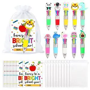 30 Set Back to School Student Gift Multicolor 4-in-1 Fun Pens Retractable Ballpoint Pen with Cards Organza Bag for Teacher Student Classroom Rewards Gift Exchange 30 Set Back to School Student Gift Multicolor 4-in-1 Fun Pens Retractable Ballpoint Pen with Cards Organza Bag for Teacher Student Classroom Rewards Gift Exchange