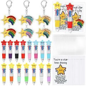 24 Set Star Back to School Gifts for Student 96 Pen & Keychain Set | You're a Star Pens, 4-in-1 Multicolor Ballpoint Pen, Rainbow Star Keychain with Card, First Day of School Gift for Classroom 24 Set Star Back to School Gifts for Student 96 Pen & Keychain Set | You're a Star Pens, 4-in-1 Multicolor Ballpoint Pen, Rainbow Star Keychain with Card, First Day of School Gift for Classroom