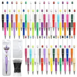 150 Pieces DIY Beadable Pen Kit 50 Plastic Ballpoint Pens with Refills & Bags, Beads Not Included School Supplies, Office Accessories & Craft Gifts for Students & Teachers (Multicolor) 150 Pieces DIY Beadable Pen Kit 50 Plastic Ballpoint Pens with Refills & Bags, Beads Not Included School Supplies, Office Accessories & Craft Gifts for Students & Teachers (Multicolor)