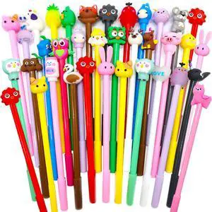 30Pcs Cute Cartoon Gel Black Ink Pens,Random Kawaii Writing Pens | Assorted Styles Pens for School Office Home Student Kids Present 30Pcs Cute Cartoon Gel Black Ink Pens,Random Kawaii Writing Pens | Assorted Styles Pens for School Office Home Student Kids Present