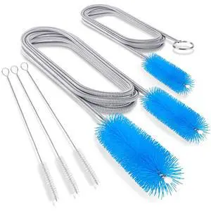 Drain Cleaning Brush, 66 Inch Flexible Pipe Cleaner, 3 Straw Brush | 66 Inch Long Reach, Double Ended Nylon Bristles, Flexible Pipe Cleaning, Removes Hair & Debris, Includes 3 Straw Brushes Drain Cleaning Brush, 66 Inch Flexible Pipe Cleaner, 3 Straw Brush | 66 Inch Long Reach, Double Ended Nylon Bristles, Flexible Pipe Cleaning, Removes Hair & Debris, Includes 3 Straw Brushes