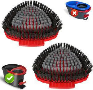 2 Pack Upgrade Scrub Brush Replace Heads Compatible with O Cedar EasyWring 1 Tank Spin Mop,Mop Replacement Scrubber Head Brush,Floor Cleaning Brush,More Layers of Bristles for Bathroom, Deck, Kitchen 2 Pack Upgrade Scrub Brush Replace Heads Compatible with O Cedar EasyWring 1 Tank Spin Mop,Mop Replacement Scrubber Head Brush,Floor Cleaning Brush,More Layers of Bristles for Bathroom, Deck, Kitchen