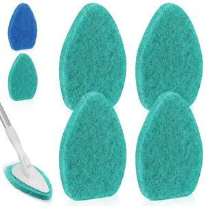 4 Pcs Tub Tile Scrubber Cleaning Brush Pad (Without Handle), Green | for Shower Bathroom Buildup Toilet Wall Floor, Brush Non-scratch Scouring Pads, Kitchen Sponges for Cleaning Home 4 Pcs Tub Tile Scrubber Cleaning Brush Pad (Without Handle), Green | for Shower Bathroom Buildup Toilet Wall Floor, Brush Non-scratch Scouring Pads, Kitchen Sponges for Cleaning Home