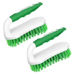 Scrub Brush, Stiff Bristle Cleaning Scrubber, 2 Pack(Green) | Durable Bristles Ergonomic Non-Slip Tpr Grip. U-Style Hanging Loop for Storage. Use for Shower, Tub, Tile, Kitchen, Carpet. Scrub Brush, Stiff Bristle Cleaning Scrubber, 2 Pack(Green) | Durable Bristles Ergonomic Non-Slip Tpr Grip. U-Style Hanging Loop for Storage. Use for Shower, Tub, Tile, Kitchen, Carpet.