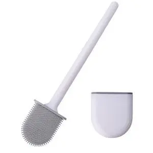 Small Silicone Toilet Brush with Crevice Brush-Silicone Bristles, Gentle on Toilets | Bathroom Accessories for RVs, Trailers, Campers | Anti-Roll, Anti-Drip Wall-Mounted Design for Travel Small Silicone Toilet Brush with Crevice Brush-Silicone Bristles, Gentle on Toilets | Bathroom Accessories for RVs, Trailers, Campers | Anti-Roll, Anti-Drip Wall-Mounted Design for Travel
