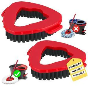 2 Pack Scrub Brush Replacement Head for O Cedar EasyWrin Spin Mop 1 Tank System, Spin Mop Replace Head Base, Shower Floor Scrubber, Hard Bristle Cleaning Brush for Bathroom Kitchen Wall Tile 2 Pack Scrub Brush Replacement Head for O Cedar EasyWrin Spin Mop 1 Tank System, Spin Mop Replace Head Base, Shower Floor Scrubber, Hard Bristle Cleaning Brush for Bathroom Kitchen Wall Tile
