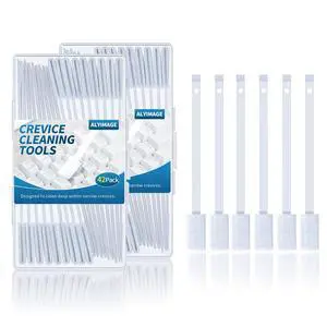 42 Pcs Disposable Crevice Cleaning Brush Set for Small Spaces | Scrub toilet corners, tracks, grooves, vents & fridge gaps. Disposable heads use & toss 42 Pcs Disposable Crevice Cleaning Brush Set for Small Spaces | Scrub toilet corners, tracks, grooves, vents & fridge gaps. Disposable heads use & toss
