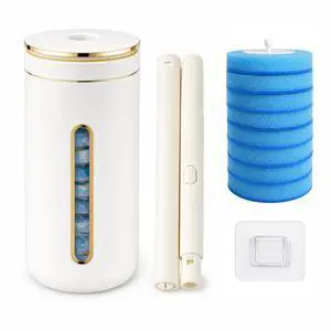 Toilet Brush Set Wall-Mounted, White, Disposable Replacement Brush Heads, Stylish and Simple Style (1 Toilet Brush Set with 8 Brush Heads) Toilet Brush Set Wall-Mounted, White, Disposable Replacement Brush Heads, Stylish and Simple Style (1 Toilet Brush Set with 8 Brush Heads)
