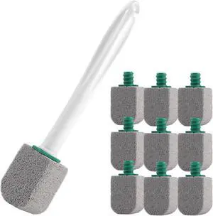 Pumice Stone Toilet Cleaner with Long Handle,Pumice Toilet Scrubber Toilet Bowl Stain,Rust and Grease Stain Clean,1 Handle+10 Pumice Stones Pumice Stone Toilet Cleaner with Long Handle,Pumice Toilet Scrubber Toilet Bowl Stain,Rust and Grease Stain Clean,1 Handle+10 Pumice Stones