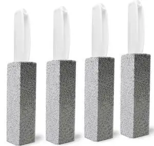 Pumice Stone Toilet Brush for Cleaning Toilet Bowl with Handle, Pumice Stick Pumice Scouring Pad for Cleaning, 4 Pack Pumice Stone Toilet Brush for Cleaning Toilet Bowl with Handle, Pumice Stick Pumice Scouring Pad for Cleaning, 4 Pack