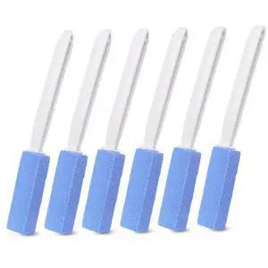 6 Pack Blue Extended Handle Toilet Brush, Bubble Pumice Stone, Hanging Design, Plastic, 13.4 Inch (34cm) Total Length (13.5cm Pumice + 20.5cm Handle), Powerful Multi-Surface Stain Remover 6 Pack Blue Extended Handle Toilet Brush, Bubble Pumice Stone, Hanging Design, Plastic, 13.4 Inch (34cm) Total Length (13.5cm Pumice + 20.5cm Handle), Powerful Multi-Surface Stain Remover