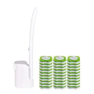 Disposable Toilet Brush and Holder Set,30 Magic Sponge Eraser Refills | Wall Mounted,Deep Clean, Multi-Surface Cleaning,for Toilet Bowl Cleaners,Bathroom Cleaning, Bathtub Disposable Toilet Brush and Holder Set,30 Magic Sponge Eraser Refills | Wall Mounted,Deep Clean, Multi-Surface Cleaning,for Toilet Bowl Cleaners,Bathroom Cleaning, Bathtub