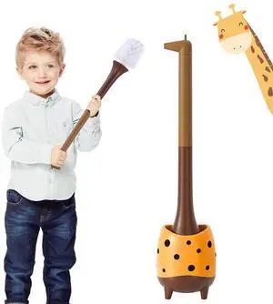 Toilet Brush, Giraffe Shape,1-Pack | Cute Shape Look, PP Bristles Round Brush, Compact Size, Floor Standing Toilet Brush, Giraffe Shape,1-Pack | Cute Shape Look, PP Bristles Round Brush, Compact Size, Floor Standing