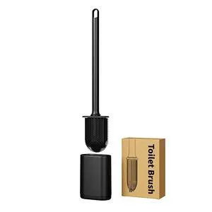 Dual-Sided RV Silicone Toilet Brush with TPR Bristles & Detachable ABS Handle Set, Wall Mountable Toilet Bowl Brush,Flexible Cleaners Brushes for 360°Deep Cleaning Bathroom/Camper (Black) Dual-Sided RV Silicone Toilet Brush with TPR Bristles & Detachable ABS Handle Set, Wall Mountable Toilet Bowl Brush,Flexible Cleaners Brushes for 360°Deep Cleaning Bathroom/Camper (Black)