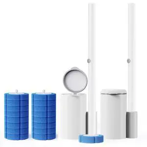 Disposable Toilet Brush 2 Pack- Each Toilet Bowl Brush with 8PCS Refills Disposable Toilet Brush 2 Pack- Each Toilet Bowl Brush with 8PCS Refills
