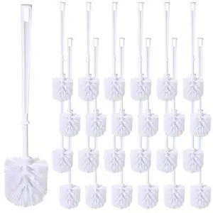 1 Pcs White Toilet Bowl Brush, Soft Bristle Bathroom Scrubber with Long Plastic Handle, Cleaning Brushes for Household, Commercial & Hospitality 1 Pcs White Toilet Bowl Brush, Soft Bristle Bathroom Scrubber with Long Plastic Handle, Cleaning Brushes for Household, Commercial & Hospitality