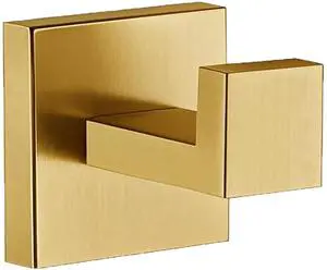 Towel Hooks for Bathrooms, Brushed Gold Towel Hook for Kitchen Bathroom, SUS304 Stainless Steel Coat Hook, Heavy Duty Towels Holder Hooks for Hanging1 Pack Towel Hooks for Bathrooms, Brushed Gold Towel Hook for Kitchen Bathroom, SUS304 Stainless Steel Coat Hook, Heavy Duty Towels Holder Hooks for Hanging1 Pack