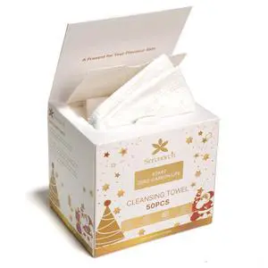 Christmas Disposable Face Towels XL, 50 Count | Ultra Soft Makeup Remover Dry Wipes for Sensitive Skin, Magnetic Gift Box, Stocking Stuffers for Women Christmas Disposable Face Towels XL, 50 Count | Ultra Soft Makeup Remover Dry Wipes for Sensitive Skin, Magnetic Gift Box, Stocking Stuffers for Women