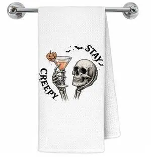 Funny Gothic Martini Kitchen Dish Towels 16x24 Inch | Funny Skeleton Halloween Pumpkin Drink Decorative Hand Towels for Kitchen Bar Cart,Cocktail Lover Gifts Funny Gothic Martini Kitchen Dish Towels 16x24 Inch | Funny Skeleton Halloween Pumpkin Drink Decorative Hand Towels for Kitchen Bar Cart,Cocktail Lover Gifts