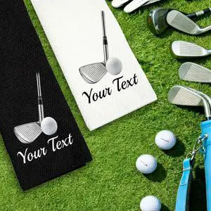 Custom Golf Towel with Carabiner Clip, Golf Accessories for Men & Women, Add Name with Custom Fonts, Personalized Golf Club Cleaning Towel, Ideal Golf Gift for Father's Day, Dad, Golfers Custom Golf Towel with Carabiner Clip, Golf Accessories for Men & Women, Add Name with Custom Fonts, Personalized Golf Club Cleaning Towel, Ideal Golf Gift for Father's Day, Dad, Golfers