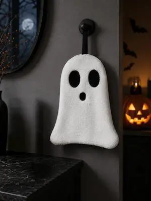 1 Pack Halloween Ghost Towel, Plush Hanging Hand Towel, Spooky Decorative Towel for Kitchen Bathroom Home Decor 1 Pack Halloween Ghost Towel, Plush Hanging Hand Towel, Spooky Decorative Towel for Kitchen Bathroom Home Decor