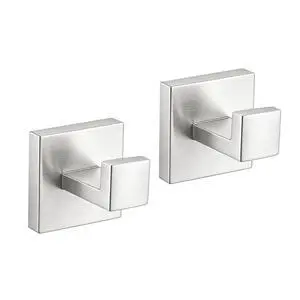 2 Piece Towel Hook - Bathroom Coat Hook - Brushed Nickel | Wall Mounted Towel Hooks for Bathroom, Stainless Steel Towel Holder, Heavy Duty Towel Holder for Kitchen 2 Piece Towel Hook - Bathroom Coat Hook - Brushed Nickel | Wall Mounted Towel Hooks for Bathroom, Stainless Steel Towel Holder, Heavy Duty Towel Holder for Kitchen