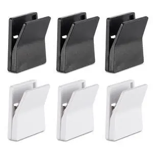6Pcs Large Self Adhesive Clips No Drilling Towel Holder | Plastic Wall Photo Poster Clips, Wall Tapestry Clips, Adjustable Spring Flag Hanger for Office Home Hotel Black White 6Pcs Large Self Adhesive Clips No Drilling Towel Holder | Plastic Wall Photo Poster Clips, Wall Tapestry Clips, Adjustable Spring Flag Hanger for Office Home Hotel Black White