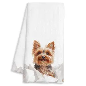 Funny Yorkshire Terrier Hand Towels for Bathroom Decor, Yorkshire Terrier Gifts, Funny Bathroom Decor, Yorkie Lovers Gifts Decorative Hand Towels for Restroom Room, 16x24 Inch Funny Yorkshire Terrier Hand Towels for Bathroom Decor, Yorkshire Terrier Gifts, Funny Bathroom Decor, Yorkie Lovers Gifts Decorative Hand Towels for Restroom Room, 16x24 Inch