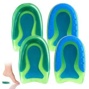 4-Pack Kids Gel Heel Cups, Shock Absorbing Shoe Inserts | 2 Pair:fit 4.-8feet Shock-absorbing inserts for intense heel pain relief. Washable & non-slip for cleats 4-Pack Kids Gel Heel Cups, Shock Absorbing Shoe Inserts | 2 Pair:fit 4.-8feet Shock-absorbing inserts for intense heel pain relief. Washable & non-slip for cleats