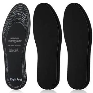 2 Pairs Shoe Insoles Soft Latex Breathable Shoe Filler Replacement Non-Woven Fabric Pads Inserts for Women Men Kids Flat Sneakers (Black) 2 Pairs Shoe Insoles Soft Latex Breathable Shoe Filler Replacement Non-Woven Fabric Pads Inserts for Women Men Kids Flat Sneakers (Black)