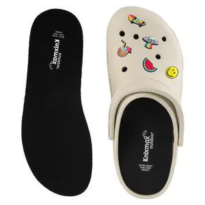 Kids Insoles for Crocs Clogs Ultra-Thin Shoe Inserts for Birkenstock Insole, Sockless Barefoot Iiners for Gargen, Nurse, Water Shoes Replacement Washable Pad Black Size 2 /EU35 Kids Insoles for Crocs Clogs Ultra-Thin Shoe Inserts for Birkenstock Insole, Sockless Barefoot Iiners for Gargen, Nurse, Water Shoes Replacement Washable Pad Black Size 2 /EU35