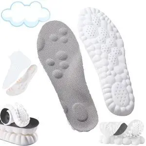 4D Insoles - 4D Cloud Technology Insole - Super Soft, Ultra Comfort Insoles, 4D Sports Shoes Insoles, Acupoint Massage Insole for Foot & Joint Support (10-11, Gray) 4D Insoles - 4D Cloud Technology Insole - Super Soft, Ultra Comfort Insoles, 4D Sports Shoes Insoles, Acupoint Massage Insole for Foot & Joint Support (10-11, Gray)