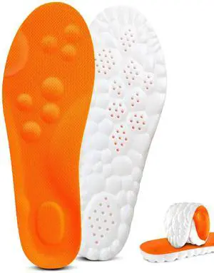 Cloud-Like Comfort Insoles, Men 11.5-12.5/Women 13-14, 1Pair Orange | 4D Massage Cushioning Memory Foam & Arch Support, Orthopedic Inserts for Pain Relief, All-Day Standing, Work, Running Cloud-Like Comfort Insoles, Men 11.5-12.5/Women 13-14, 1Pair Orange | 4D Massage Cushioning Memory Foam & Arch Support, Orthopedic Inserts for Pain Relief, All-Day Standing, Work, Running