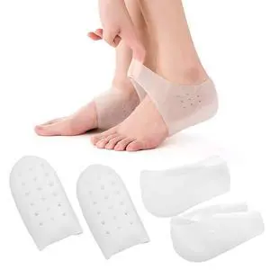Invisible Height Increase Concealed Footbed Enhancers Soft Silicone Inserts, Half Heel Socks Heel Protector Breathable Suitable for Men Women (1.4in/3.5cm) Invisible Height Increase Concealed Footbed Enhancers Soft Silicone Inserts, Half Heel Socks Heel Protector Breathable Suitable for Men Women (1.4in/3.5cm)