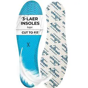 Odor Control Shoe Insoles for Men & Women Actifresh Hygienic Thin Shoe Inserts with Swiss Sanitized Technology, Unisize Cut to Fit, Made in Europe Odor Control Shoe Insoles for Men & Women Actifresh Hygienic Thin Shoe Inserts with Swiss Sanitized Technology, Unisize Cut to Fit, Made in Europe