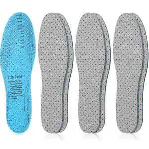 3 Pairs Breathable Shoe Insoles Inserts for Women Men,Grey | Breathable Perforated Inserts for Women Men, Double-Layer Latex Foam, Replacement Insoles for Men 7-11 Woman 2-8, Cuttable 3 Pairs Breathable Shoe Insoles Inserts for Women Men,Grey | Breathable Perforated Inserts for Women Men, Double-Layer Latex Foam, Replacement Insoles for Men 7-11 Woman 2-8, Cuttable
