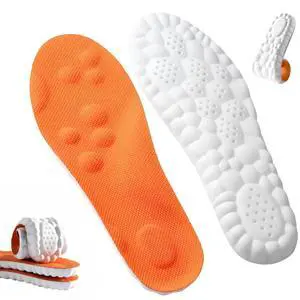 4D Cloud Soles for Men Women, Cloud Insoles - Shock Absorption Inserts, Soft Anti-Fatigue, Relieve Foot Pain, Memory Foam Insoles for Shoes, Boots & Sneakers (Orange, (US Men 7-8/ Women 8.5-9.5)) 4D Cloud Soles for Men Women, Cloud Insoles - Shock Absorption Inserts, Soft Anti-Fatigue, Relieve Foot Pain, Memory Foam Insoles for Shoes, Boots & Sneakers (Orange, (US Men 7-8/ Women 8.5-9.5))